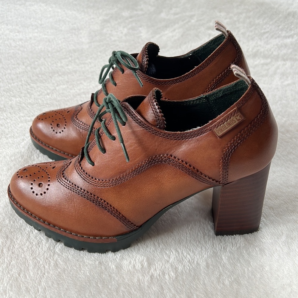 Pikolinos Oxford Heels, Chestnut Brown, Size 5.5-6